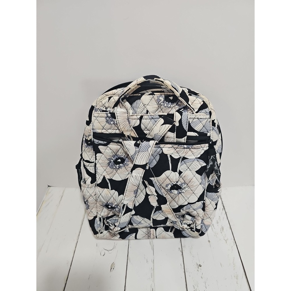 Vera Bradley Camellia Pattern Quilted Backpack - Picture 9 of 15